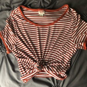 Ribbed, cropped t shirt